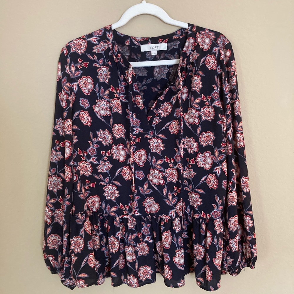 NWOT Loft Paisley Blouse (Size M)
